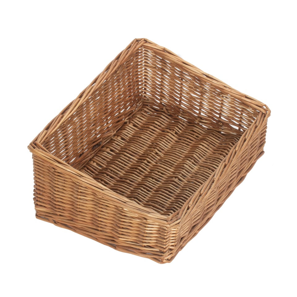 image 1 of Light Steamed Wicker Display Tray | Brown | Brown | One Size