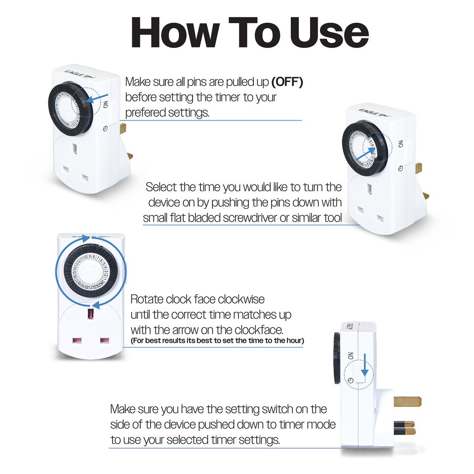 image 1 of Plug In Mechanical Daily Timer, 3 Pack