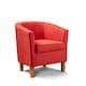 image 4 of Fabric Tub Chair Colour Range Wooden Legs Armchair Living Room Modern Office | Orange
