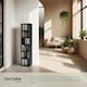 image 3 of CD DVD Storage Tower Media Display Unit Adjustable Shelves Wood Effect 102 CDs or 27 DVDs Black