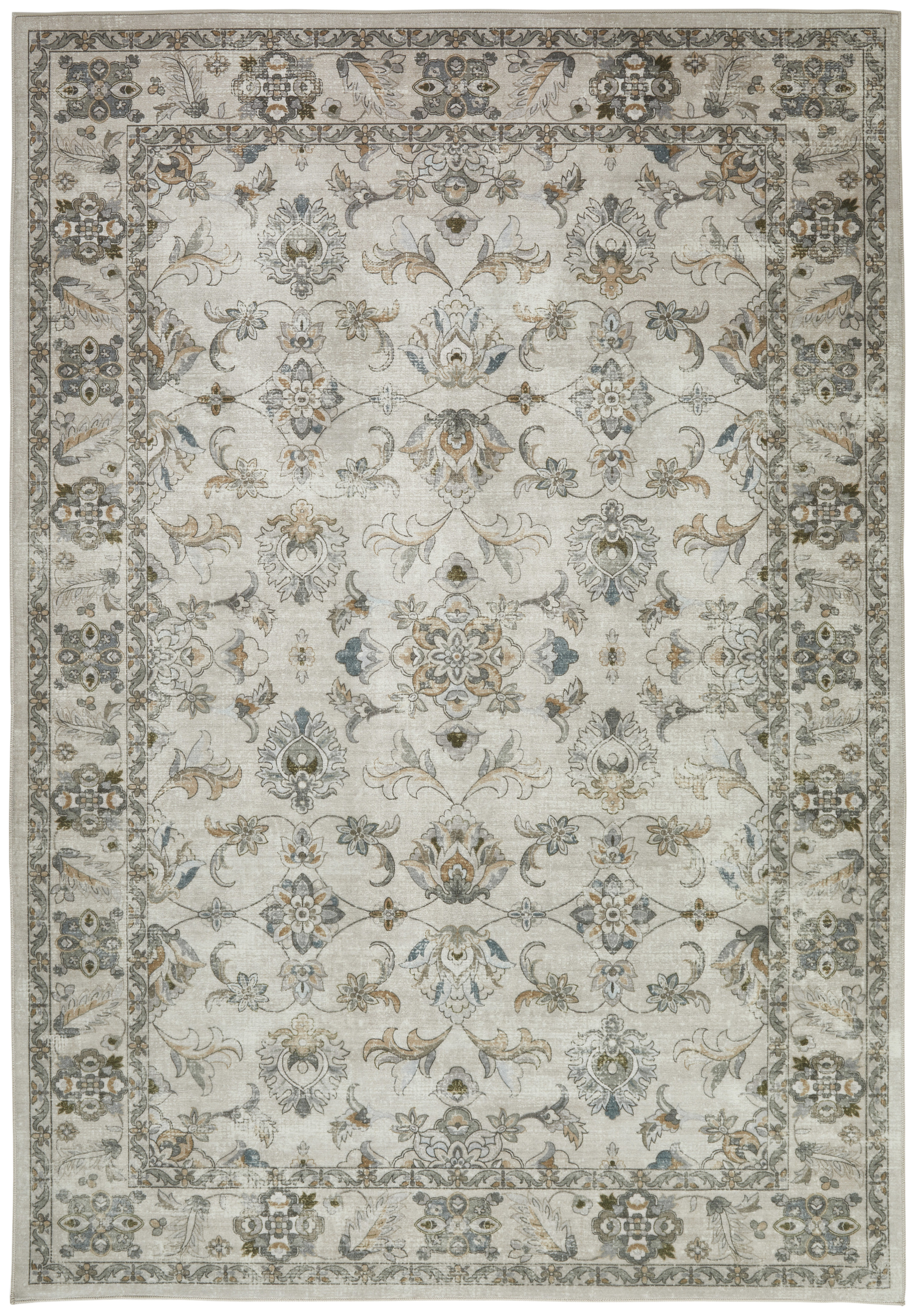 Concept Looms Liberty LIB204 Taupe Washable Non-Slip Velvet-Feel Rug, 300cm x 200cm