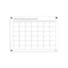 Glass Dry Erase Magnet Whiteboard Monthly Calendar Planner for Refrigerator