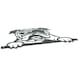 image 3 of Black Metal Peeking Bulldog Silhouette with Fixing Plate Garden Ornament Gift