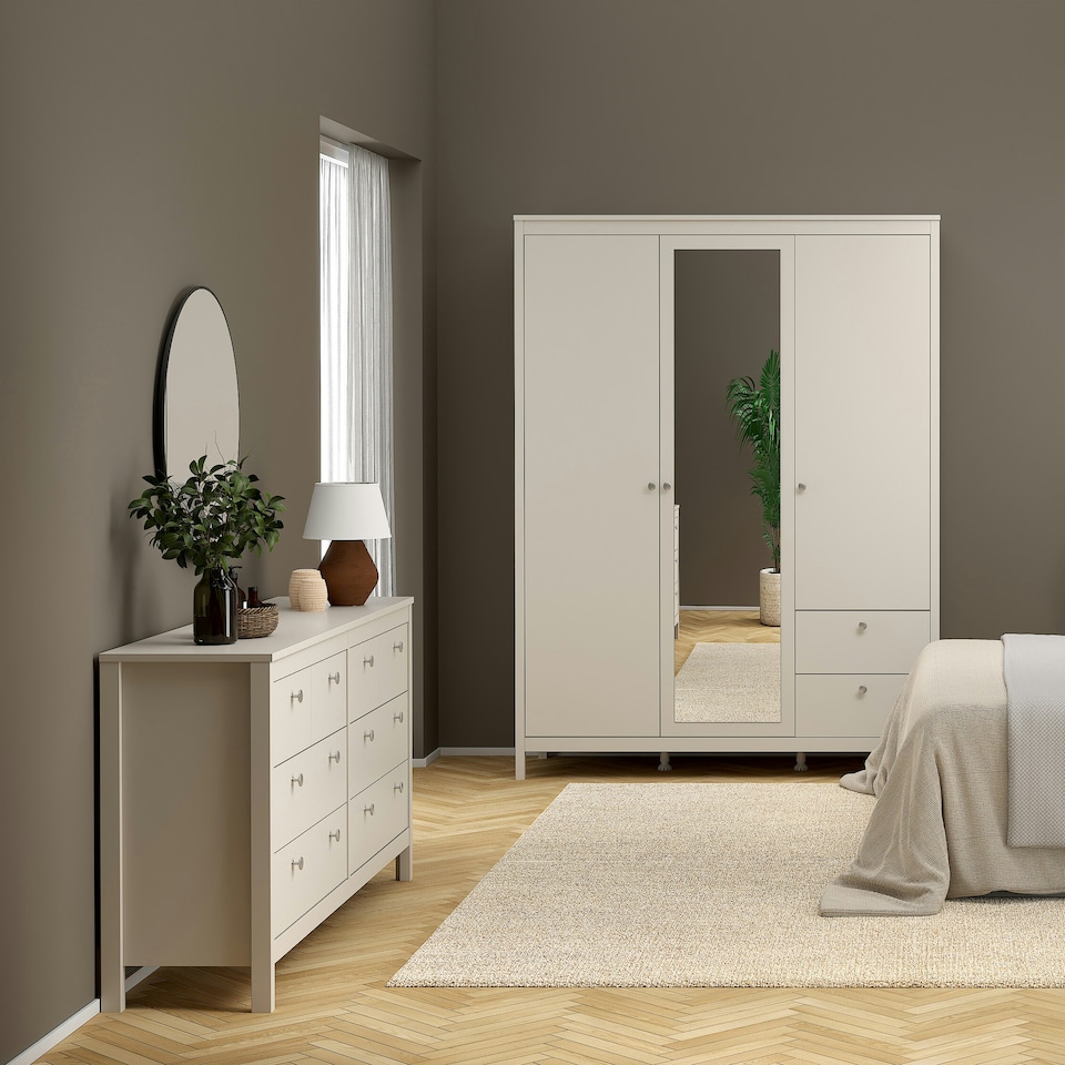 image 1 of Madrid Double Dresser 4+4 Drawers in Cashmere N/A