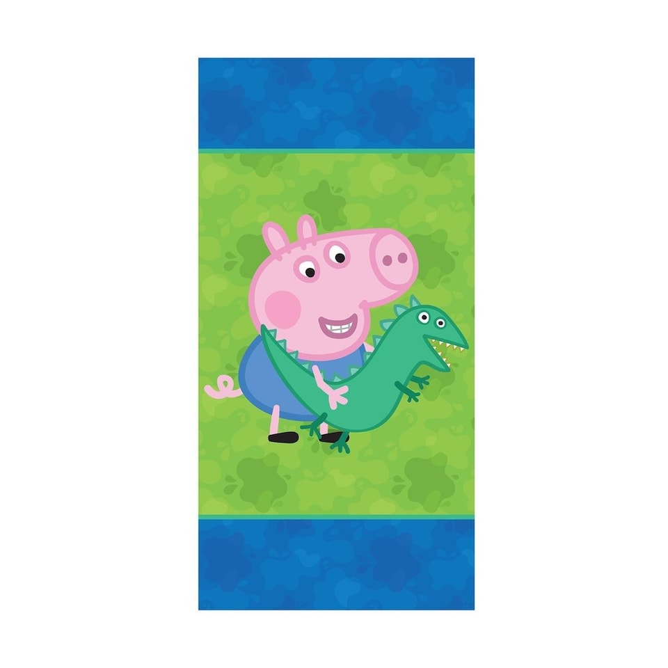 Peppa Pig Dinosaur Beach Towel | Green | Green/Blue | One Size | 1