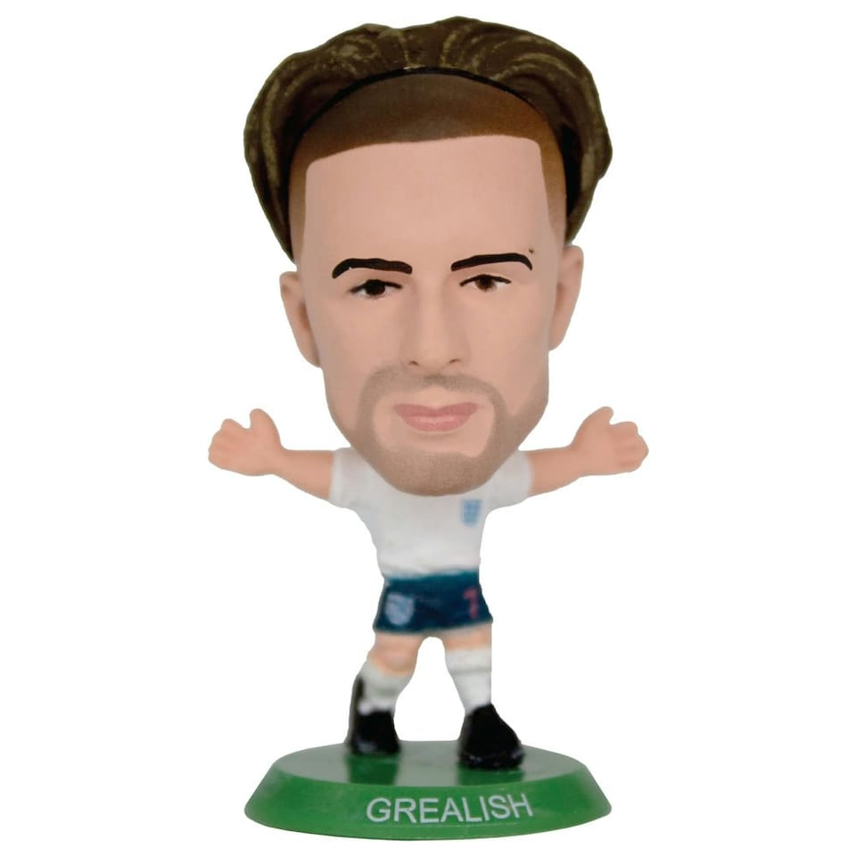 England FA Jack Grealish SoccerStarz Football Figurine - White/Navy Blue/Green - One Size