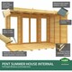 image 3 of 12ft x 4ft Pent Summer House (Full Height Window) - Wood - L118 x W358 x H201 cm Brown