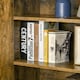 image 8 of HOMCOM Farmhouse 4-Door Cabinet with Storage Shelves for Bedroom Rustic Wood