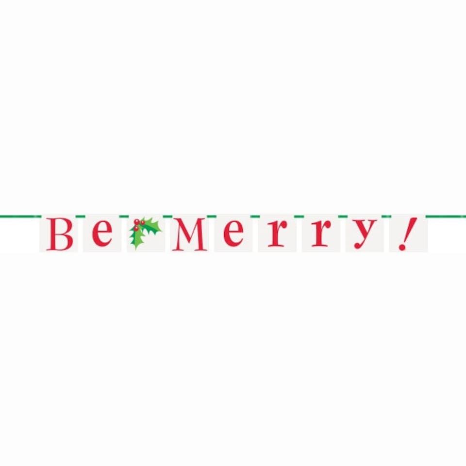 image 1 of Be Merry Block Christmas Banner