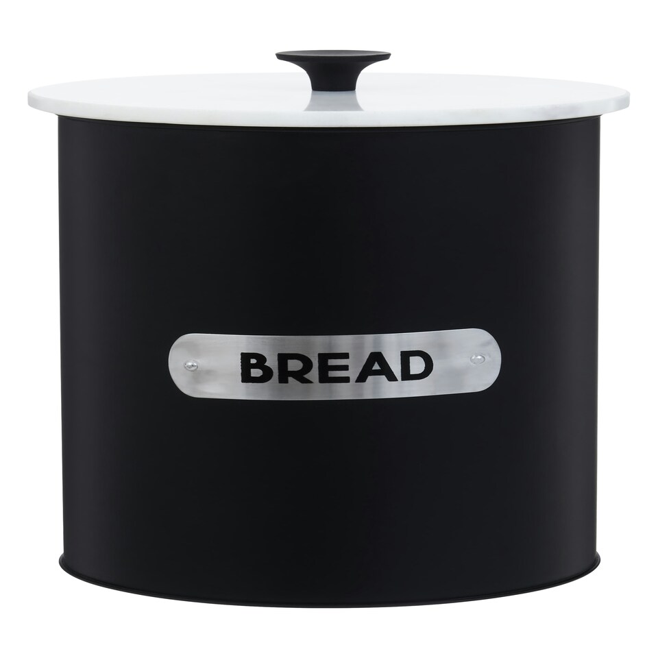 image 1 of Liberty Black Enamel Bread Bin Black