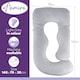 image 3 of Aamira Light Grey Pregnancy Maternity Pillow,140x70x20cm J Shaped Memory Foam | Grey | Grey | Standard | 1
