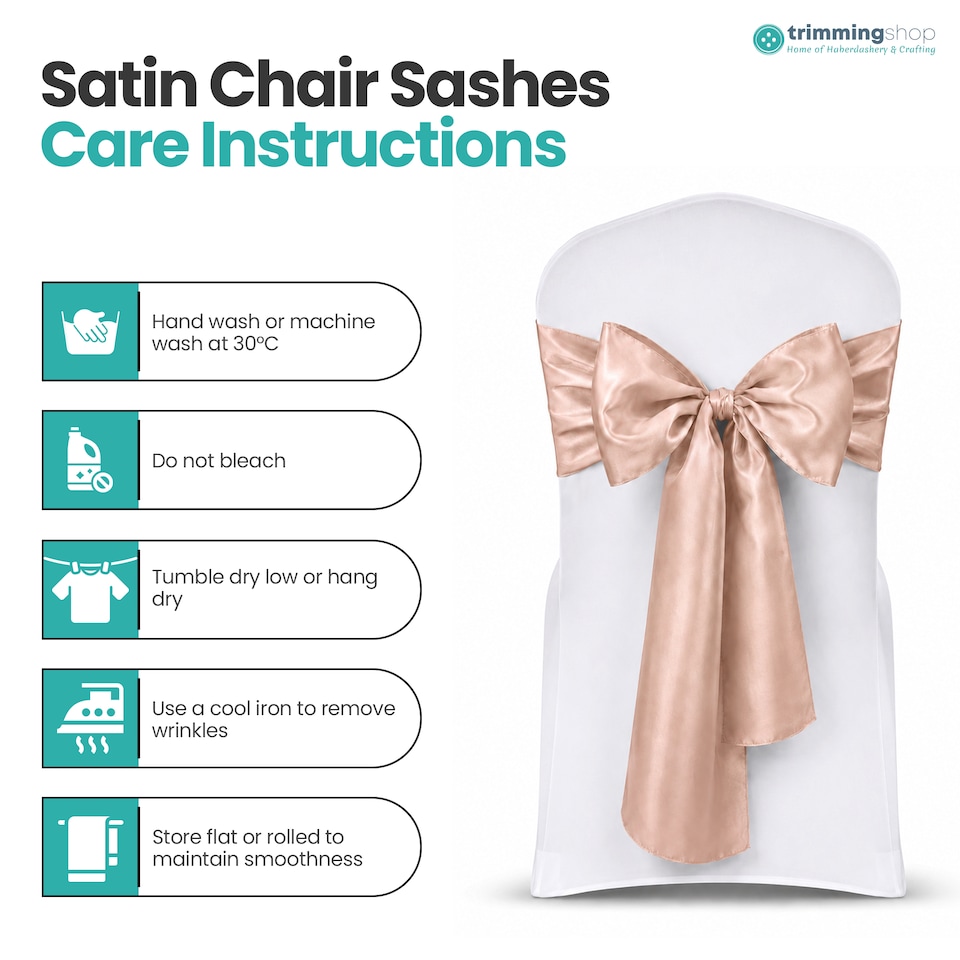 image 1 of 7"x108" Satin Chair Sash, Chair Sashes Hammed Edges Bow Tie - 1pc