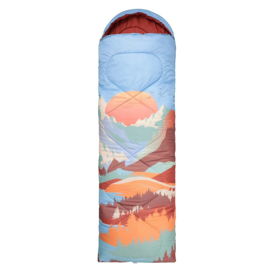 Mountain Warehouse Apex 250 Scenery Left Zip Midseason Sleeping Bag - Rust - 220cm x 75cm
