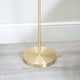 image 5 of ValueLights Frenchie Pink Tinted Glass Globe Gold Stem Floor Lamp | Gold