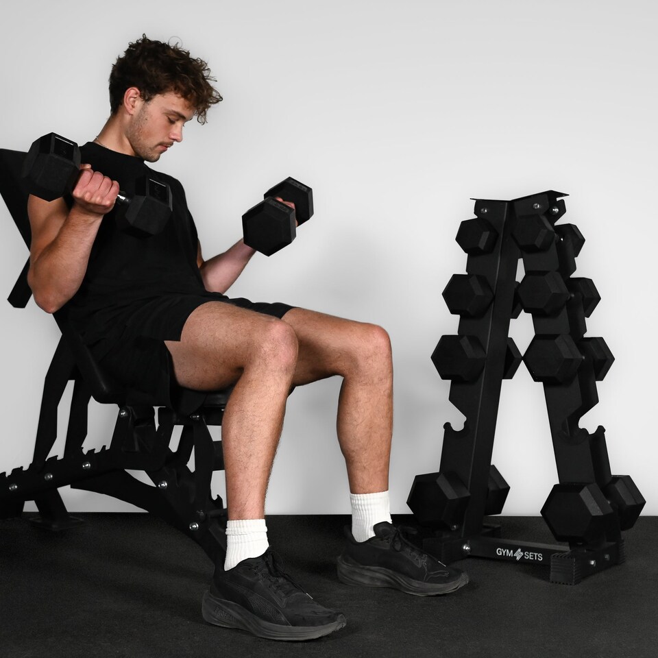 image 1 of GYM SETS UK Hex Dumbbell Pairs- (2 x 9kg (18kg))