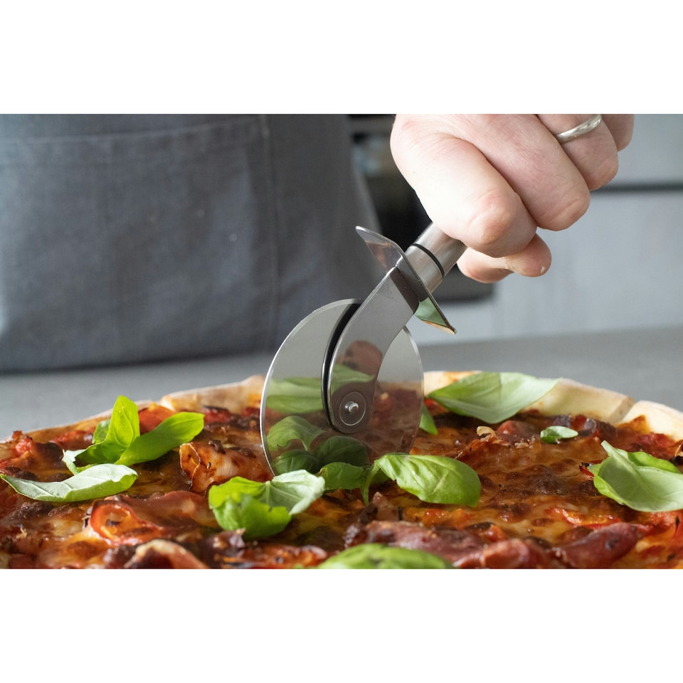 image 1 of KitchenCraft Pizza Cutter Silver Stainless Steel