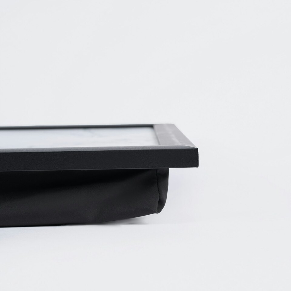 image 1 of OHS Portable Foldable Wooden Work Laptop Stand Lap Tray Multi | Grey and White Marble