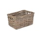 image 1 of Medium Rectangular Grey Rattan Storage Basket | Grey | Grey