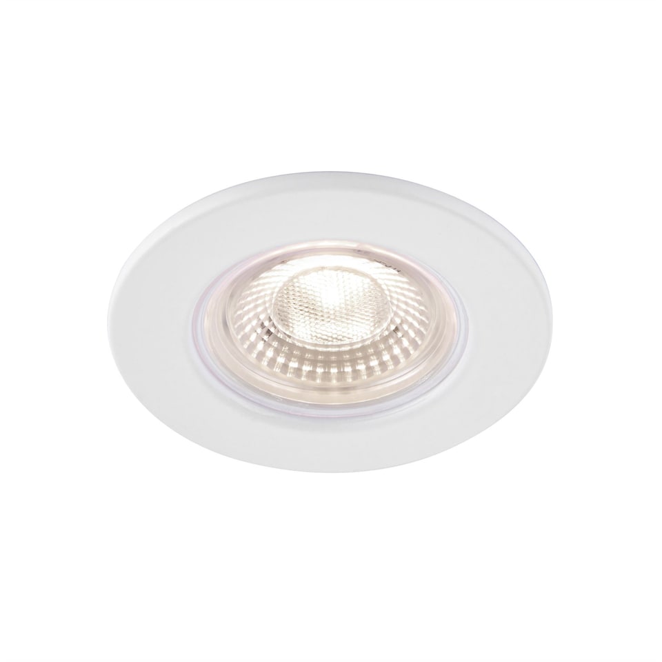image 1 of Set of 20 Matt White Fire Rated 6W LED 3000K Recessed Downlights