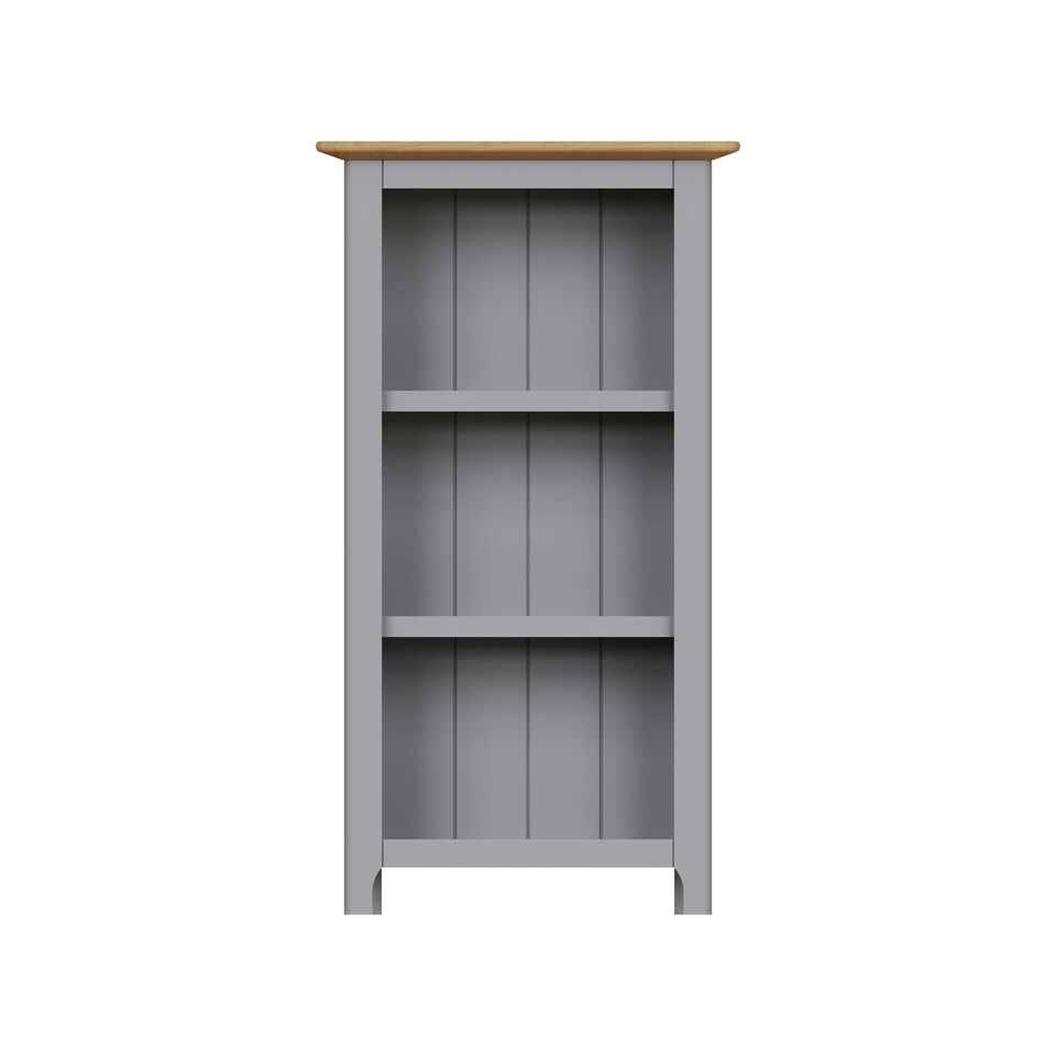 image 1 of Taberno Oak 3 Tier Bookcase Dove Grey Grey