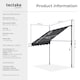 image 6 of Awning with hand crank - pressure fitted , height adjustable | Black | black/grey | 150 x 180 cm | 1