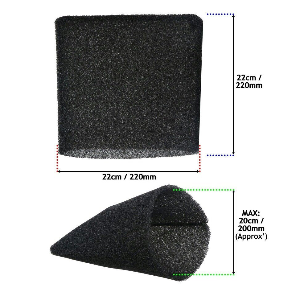 image 1 of SPARES2GO Wet & Dry Cartridge Filter Kit compatible with Grizzly NTS 1423-S Inox Vacuum Cleaner