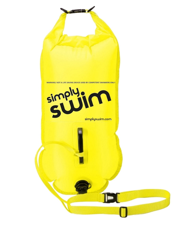 Simply Swim Fluorescent Swim Safety Buoy & Tow Float - Integral 28L Dry Bag