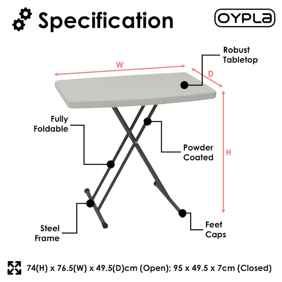 image 1 of 2.5ft 76cm Folding Heavy Duty Outdoor Trestle Party Garden Table