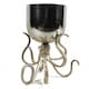 image 1 of 28cm Silver Metal Octopus Bowl Style Planter | Silver