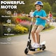 image 10 of HOMCOM Foldable Powered Scooter with Adjustable Seat, Brake, Black