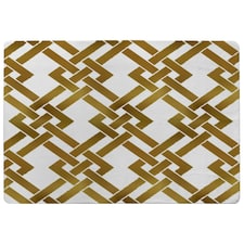Gold Geometric Chain (Rug) Gold | Small: 60x110cm