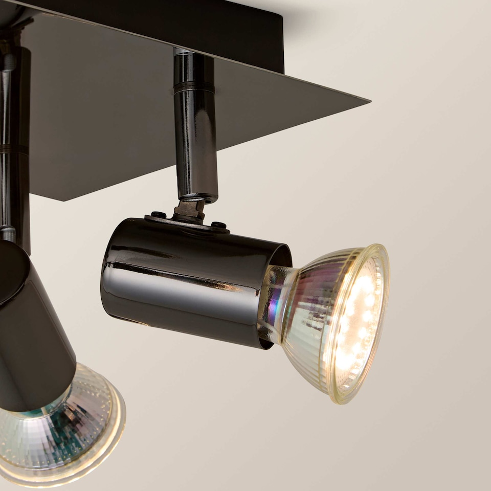 image 1 of ValueLights Consul Spotlight Black Spotlight & Warm White Bulb | Black