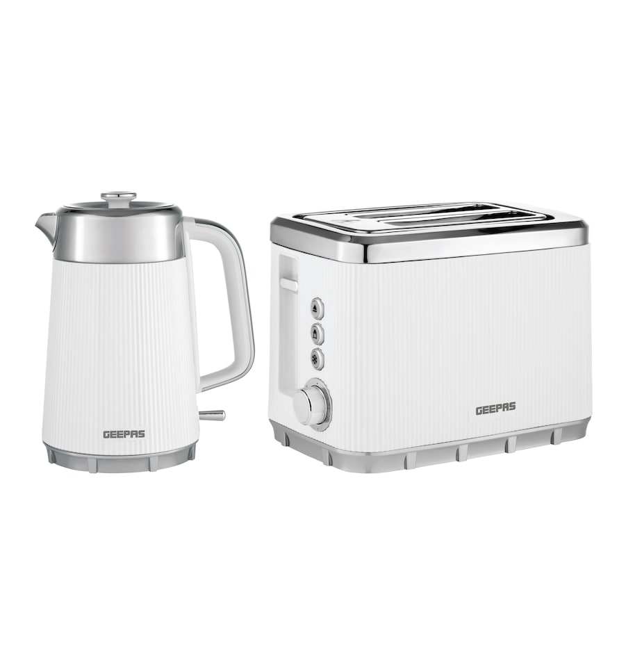 image 1 of GEEPAS 1.7L Electric Kettle & 2 Slice Toaster Combo