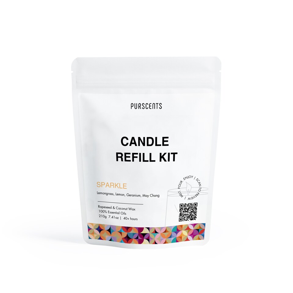 image 1 of Purscents Clarity Melt & Pour Candle Refill Kit - Clarity 210g | Cream | 1