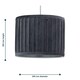 image 6 of First Choice Lighting Sundance Grey Velvet Pleated 30cm Lamp Shade with Silver Inner Grey | Silver