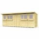 image 1 of 18 x 5 Feet Pent Summer Shed - Wood - L147 x W533 x H201 cm | Brown