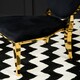 image 4 of Interiors by Premier Stackable Gold Finish Dining Chair, Backrest Indoor Velvet Chair, Easy to Clean Bedroom Velvet Chair