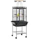 image 1 of PawHut 156cm Bird Cage,Large Parrot Cage with Open Play Top, Perch, Seed Guard, Wheels, Storage Shelf for Budgie, Cockatiel, Conure, Lovebird, Dark Grey