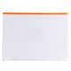 image 1 of Pack of 12 A4 Clear Zippy Bags with Orange Zip