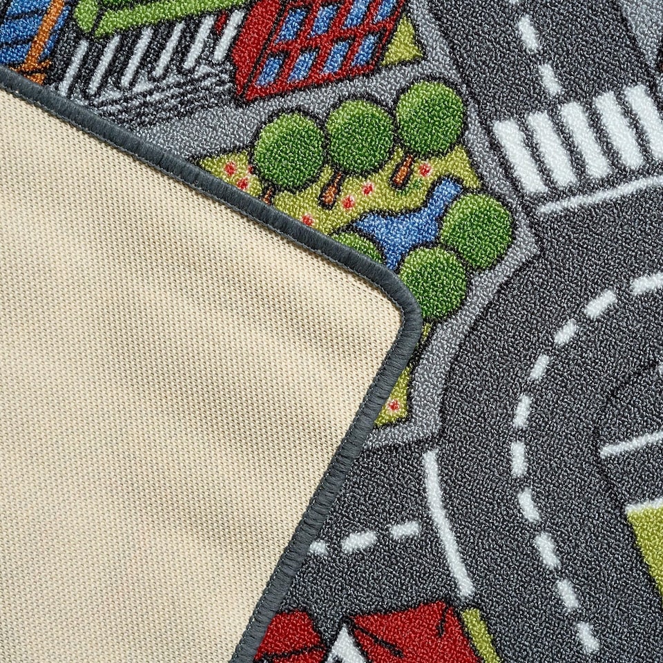 image 1 of Bargainia City Road Play Mat Soft Pile Nursery Playroom