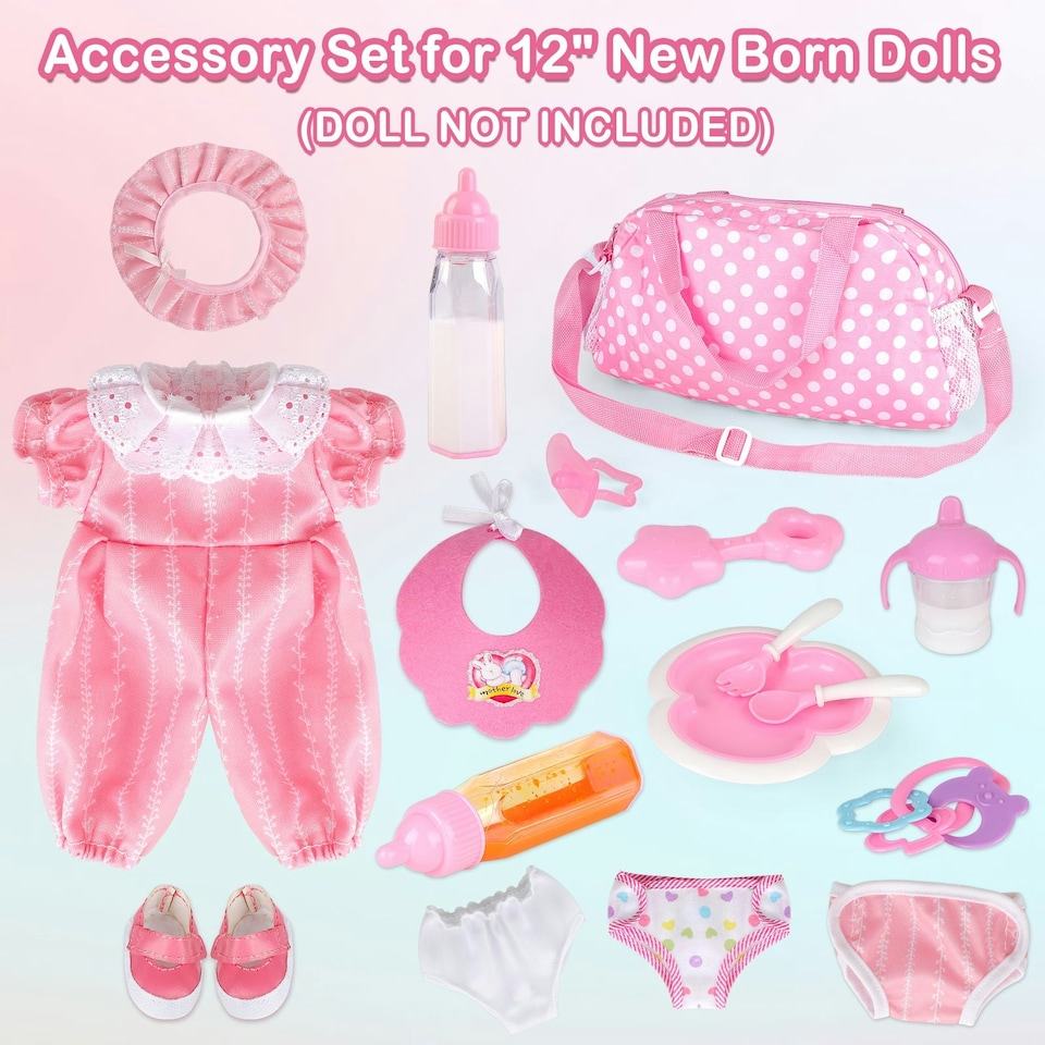 image 1 of Baby Doll Playset Accessories Set