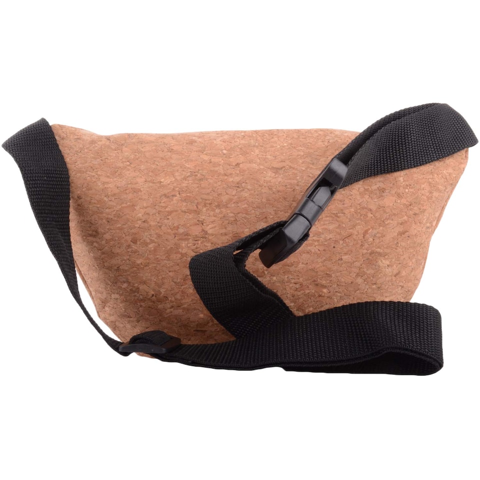 image 1 of Lorenz Womens Travel / Holiday Cork Waist Bag / Bumbag with Floral Design | Brown | Lillies