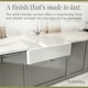 image 4 of 795mm -  2 Bowl Fireclay Butler Kitchen Sink -  Full Weir  & Wastes