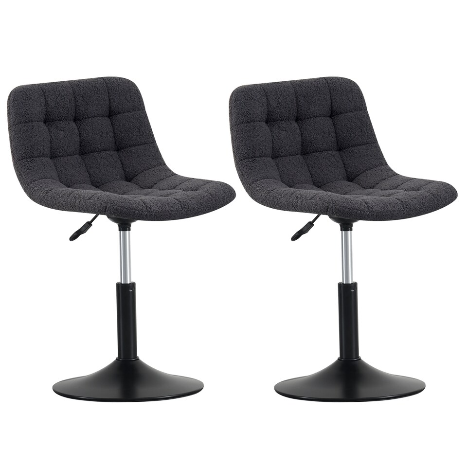 image 1 of MCC Direct Bouclé Fabric Swivel Dressing Table Chair Vanity Accent Stool Drake