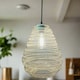 image 4 of CGC Casablanca Medium Silver Moroccan Mesh Metal Ceiling Pendant Light | Silver | Silver | Height: 34 cm Width: 30 cm Ceiling Rose Height: 150 cm