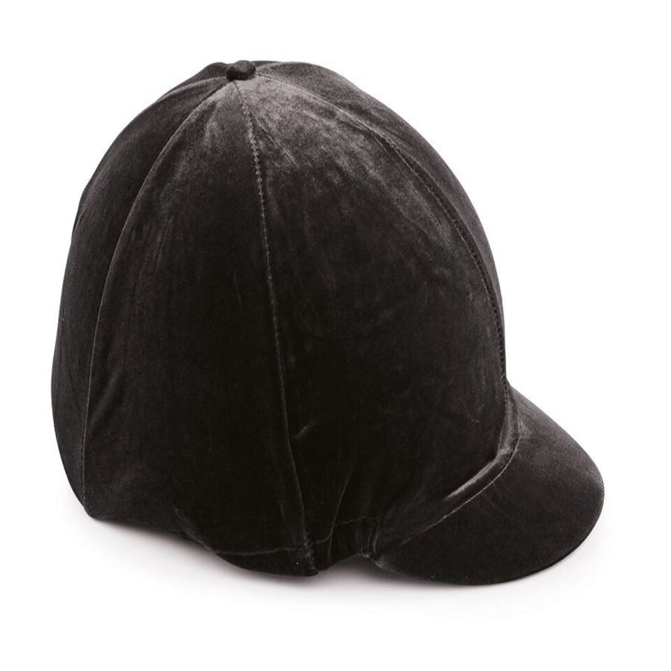 image 1 of Shires Velveteen Hat Cover Black | 53-57CM