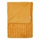 image 1 of Catherine Lansfield Cosy Ribbed Faux Fur Soft 130x170 cm Blanket Throw Mustard Yellow | Mustard
