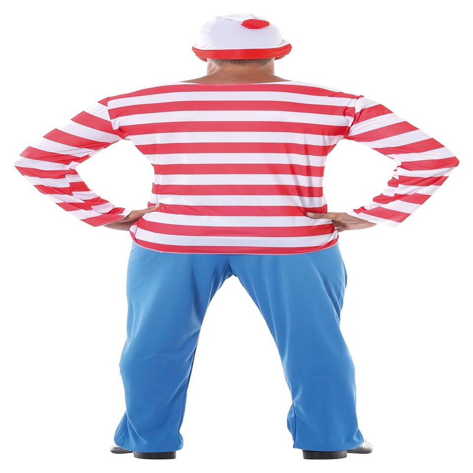 image 1 of Fancy Dress Adult Hiker Sailor Red White - XL
