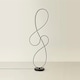 image 3 of ValueLights Infinity Black Swirl Integrated LED Floor Lamp Black