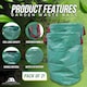 image 5 of Garden Bags Heavy Duty with Handles Reusable Garden Waste Bags for Plant, Grass, Dirt, Leaves Collection - Pack of 2